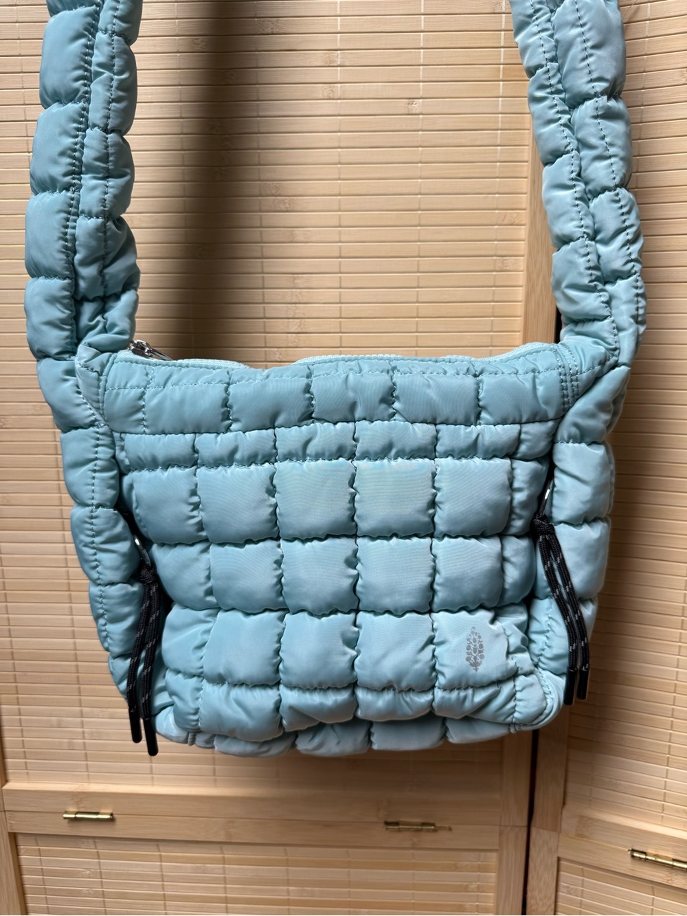 Free People Quilted Baby Carryall Sling Bag, Sterling Blue - Picture 2 of 6